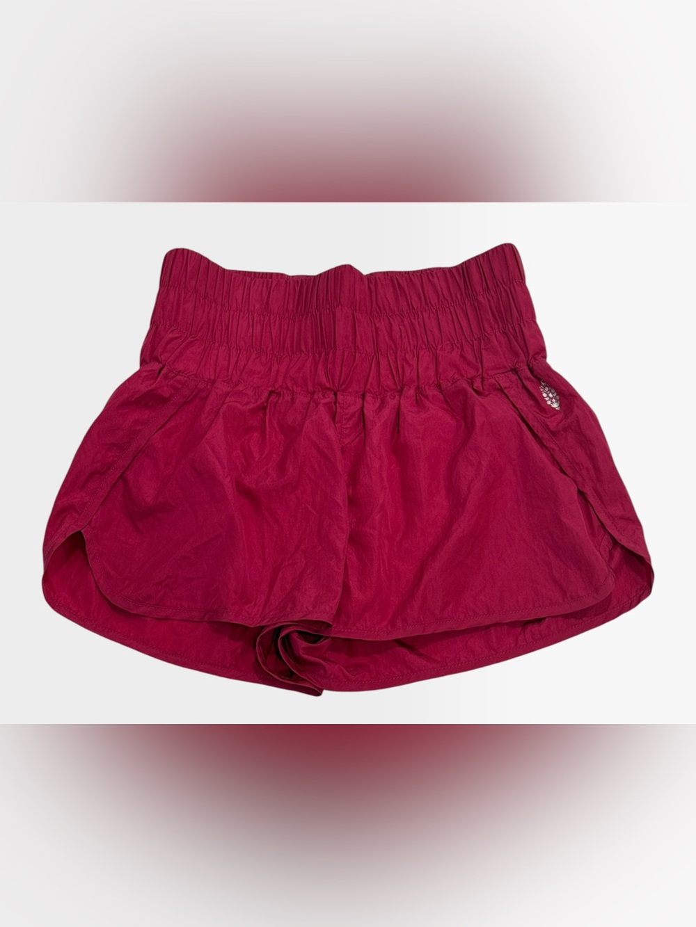 Free People Movement The Way Home Magenta Elastic-Waist Shorts Size Small